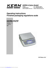 KERN FKTF 30K5LM Operating Instructions Manual