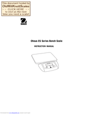 OHAUS ES6R Instruction Manual