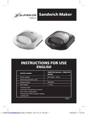 Superior 10002120 Instructions For Use Manual