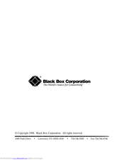 Black Box High Speed COS-8 User Manual