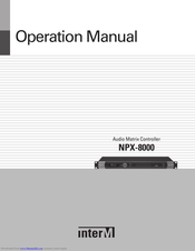 Inter-m NPX-8000 Operation Manual
