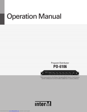 Inter-m PO-6106 Operation Manual