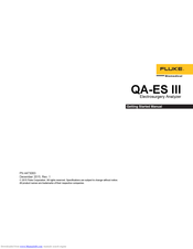 Fluke QA-ES III Getting Started Manual