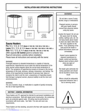 Tylo 1105-1052 Installation And Operating Instructions Manual