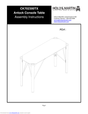 Holly & Martin CK702300TX Assembly Instructions