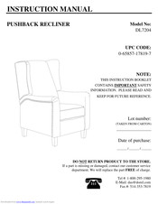 Dorel KPC PHB-C61 Instruction Booklet