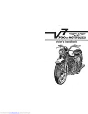 MOTO GUZZI 700 cc Twin V-7 Riders Manual