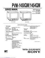 Sony trinitron PVM-1450QM Service Manual
