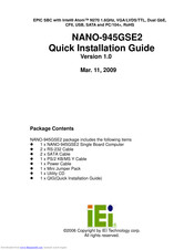 IEI Technology NANO-945GSE2 Quick Installation Manual