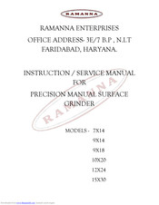 RAMANNA 7X14 Instruction And Service Manual