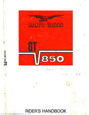 MOTO GUZZI 850 GT 1972 Riders Handbook