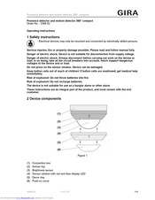 Gira 2399 02 Operating Instructions Manual