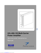 Powerwave Technologies G3L-850-135 Service And Installation Manual