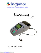 Ingenico ELITE 790 CDMA User Manual