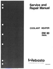 Webasto DW 80 Service And Repair Manual