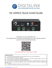DigitaLinx DL-UHDILC Quick Install Manual