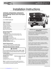 Salt Dogg SHPE2000RED Installation Instructions Manual