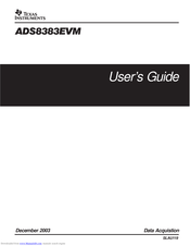 Texas Instruments ADS8383EVM User Manual
