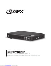 GPX PJ808 v2001-01 User Manual