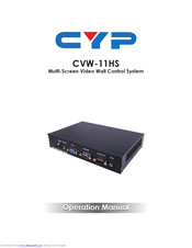 CYP CVW-11HS Operation Manual