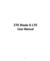 Zte Blade G LTE User Manual