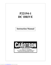 Carotron P22194-1 Instruction Manual