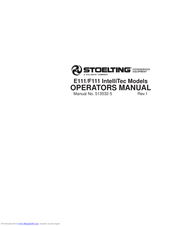 Stoelting E111I Operator's Manual