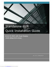 Seenergy SVR-816e Quick Installation Manual