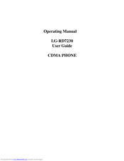 LG LG-RD7230 Operating Manual