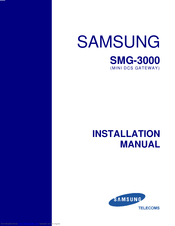 Samsung SMG-3000 Installation Manual