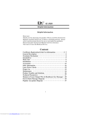 Laser GX 2000 B Manual