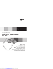 LG BLUETOOTH HBS-250 User Manual