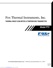 Fox Thermal Instruments FT3 User Manual