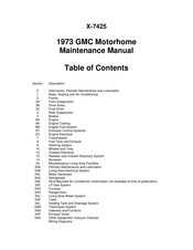 GMC X-7425 1973 Maintenance Manual