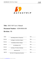 Datastrip DSV3-SP User Manual