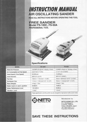 Nitto Free Sander FS-50A Instruction Manual