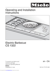 Miele CS 1322 Operating And Installation Instructions