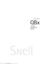 Snell QBx 20 Monitor Owner's Manual