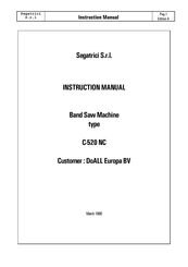 DoAll C-520NC Instruction Manual