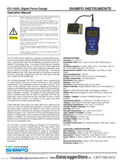 Shimpo FG-7000L Operation Manual