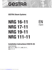 Gestra NRG 111-11 Installation Instructions Manual
