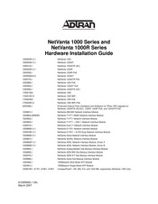 ADTRAN NetVanta 1335 WiFi Hardware Installation Manual