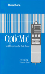 Dictaphone OpticMic Operating Instructions Manual