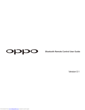 Oppo Bluetooth Remote Control User Manual