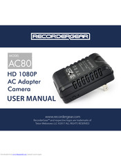 RecorderGear AC80 User Manual
