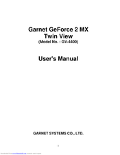 Garnet GeForce 2 MX User Manual