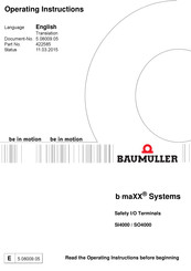 Baumuller SO4000 Operating Instructions Manual
