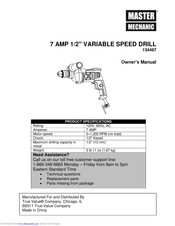 True Value 134467 Owner's Manual