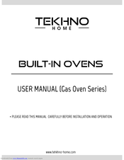 Tekhno Gas Oven Series User Manual