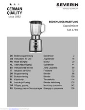 SEVERIN SM 3710 Instructions For Use Manual